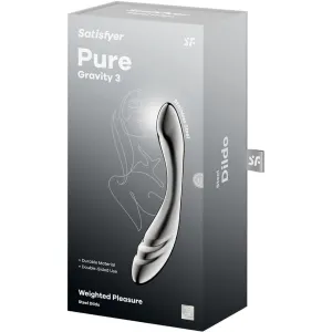 Pure Gravity 3 Edelstahl Doppelendeller Dildo von Satisfyer Dildo
