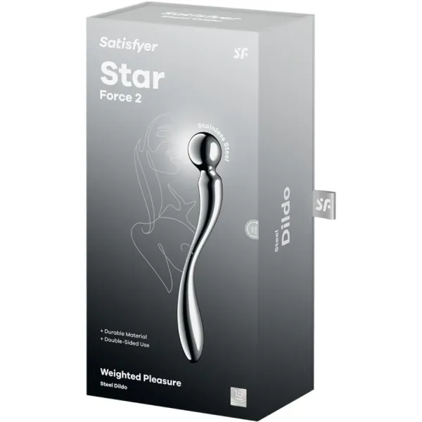 Star Force 2 Doppeldildo aus Edelstahl von Satisfyer Dildo | Fesselliebe.de