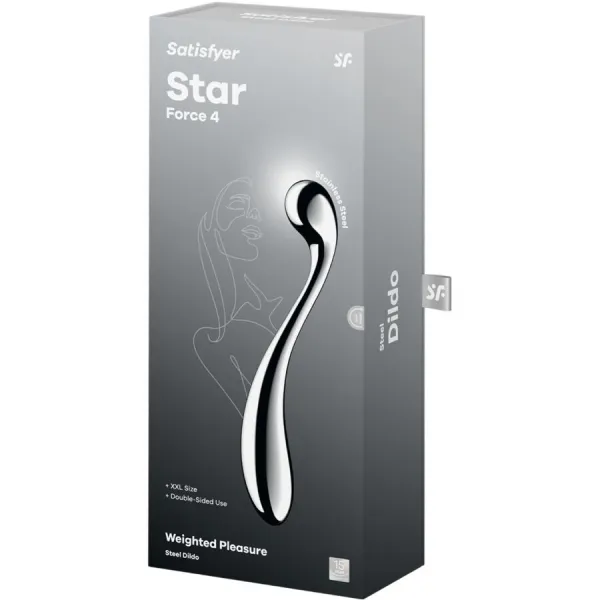 Star Force 4 Edelstahl Doppeldildo von Satisfyer Dildo | Fesselliebe.de