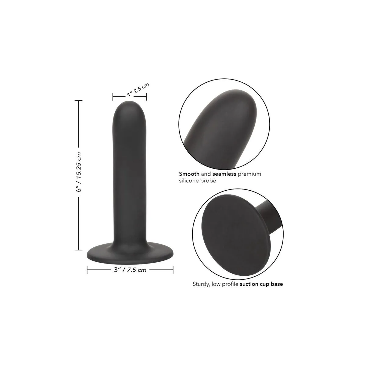 Boundless Dildo 15,25 cm Gurt Kompatibel Glatt von Calexotics | Fesselliebe.de