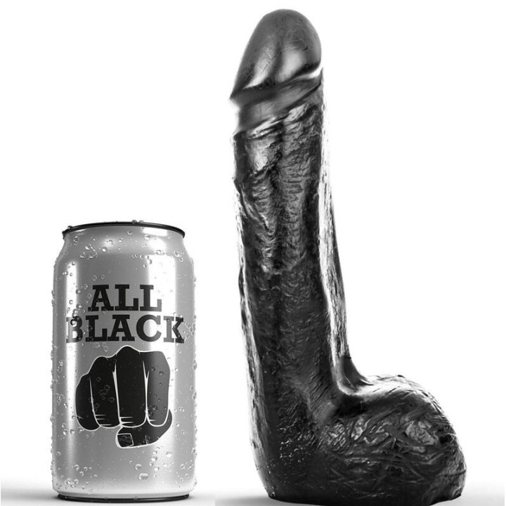 Weicher Schwarzer Realistischer Dildo 20 cm von All Black | Fesselliebe.de