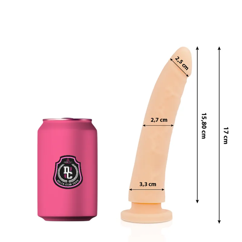 Toys Dildo natürliches Medizinisches Silikon 17 cm -O- 3 cm von Deltaclub | Fesselliebe.de