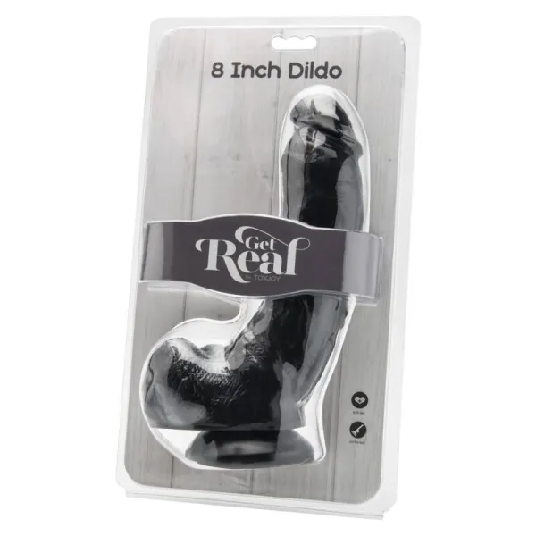 Dildo 20,5 cm mit Kugeln Schwarz von Get Real | Fesselliebe.de