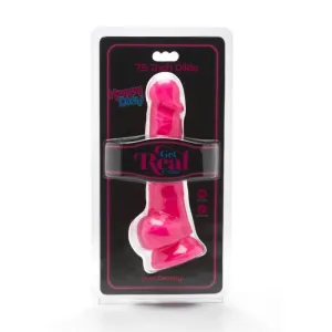 Happy Dicks 19 cm mit Bällen Rosa von Get Real