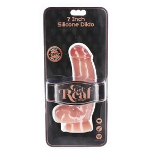 Silikondildo 18 cm mit Kugeln Haut von Get Real