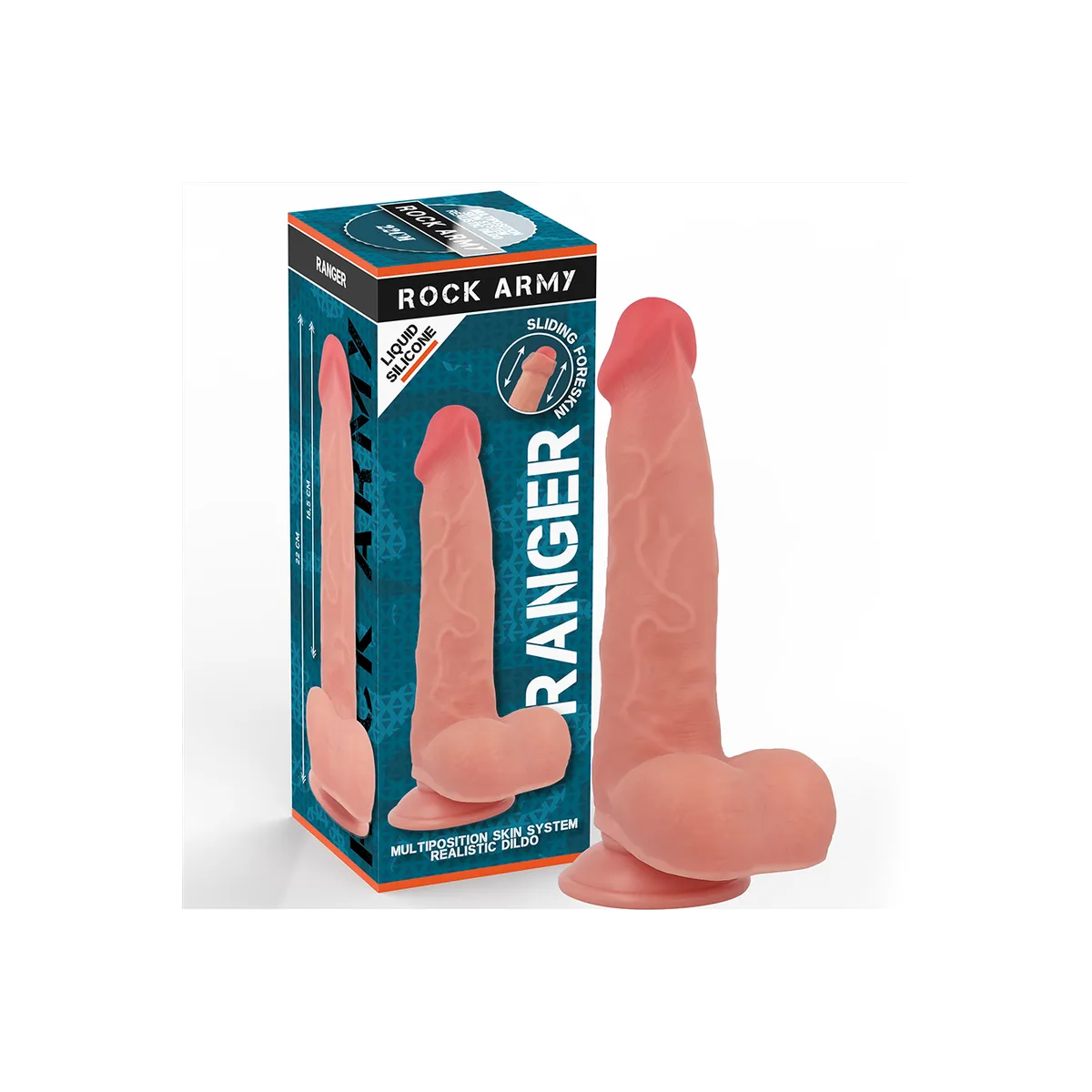 Flüssige Silikon Ranger 22 cm -O- 3,6 cm von Rock Army | Fesselliebe.de
