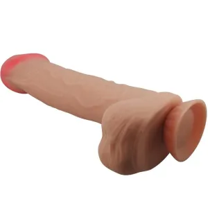 Sliding Skin Series Realistischer Dildo mit Sliding Skin Saunapf Fleisch 26 cm von Pretty Love High Grade