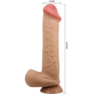 Sliding Skin Series Realistischer Dildo mit Sliding Skin Saunapf Fleisch 26 cm von Pretty Love High Grade