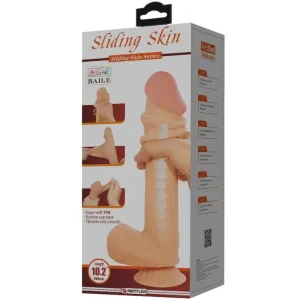 Sliding Skin Series Realistischer Dildo mit Sliding Skin Saunapf Fleisch 26 cm von Pretty Love High Grade