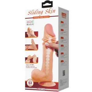 Sliding Skin Series Realistischer Dildo mit Sliding Skin Saugnapf 24 cm von Pretty Love High Grade