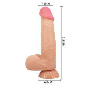 Sliding Skin Series Realistischer Dildo mit Gleitendem Haut-Saugnap 21,8 cm von Pretty Love High Grade