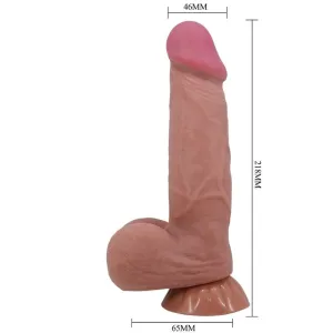 Sliding Skin Series Realistischer Dildo mit Gleitendem Braunen Haut-Saugnap 21,8 cm von Pretty Love High Grade
