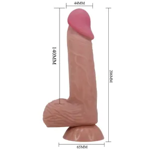 Sliding Skin Series Realistischer Dildo mit Schiebendem Braunen Hautsaugnapf 20,6 cm von Pretty Love High Grade