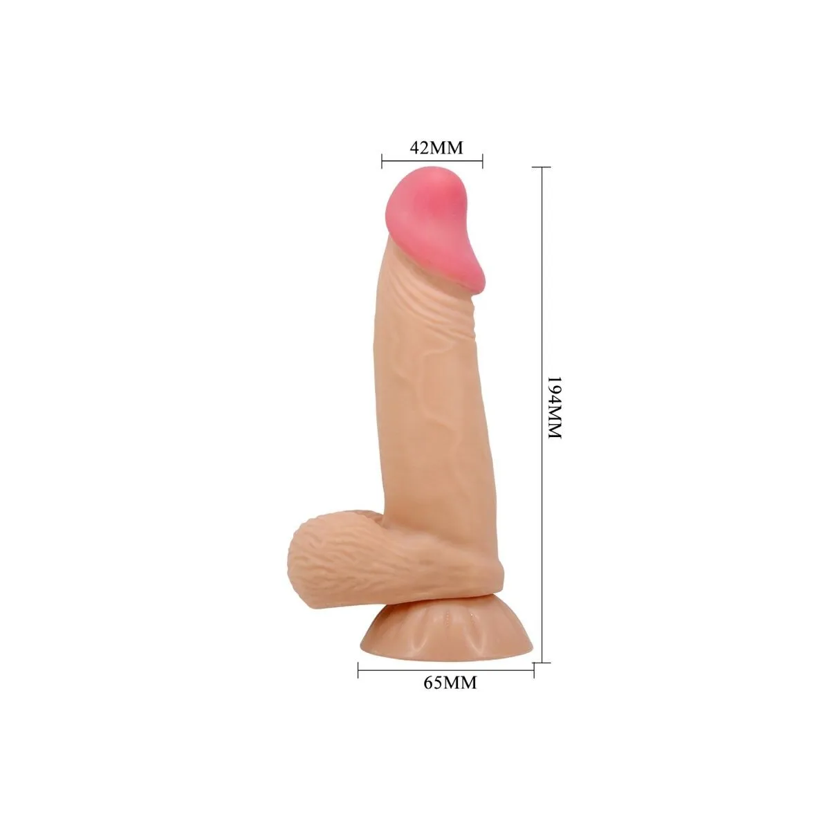 Sliding Skin Series Realistischer Dildo mit Sliding Skin Saugnapf 19,4 cm von Pretty Love High Grade | Fesselliebe.de