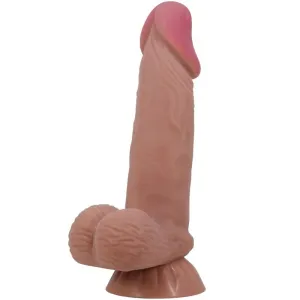 Sliding Skin Series Realistischer Dildo mit Schiebendem Braunen Hautsaugnapf 19,4 cm von Pretty Love High Grade