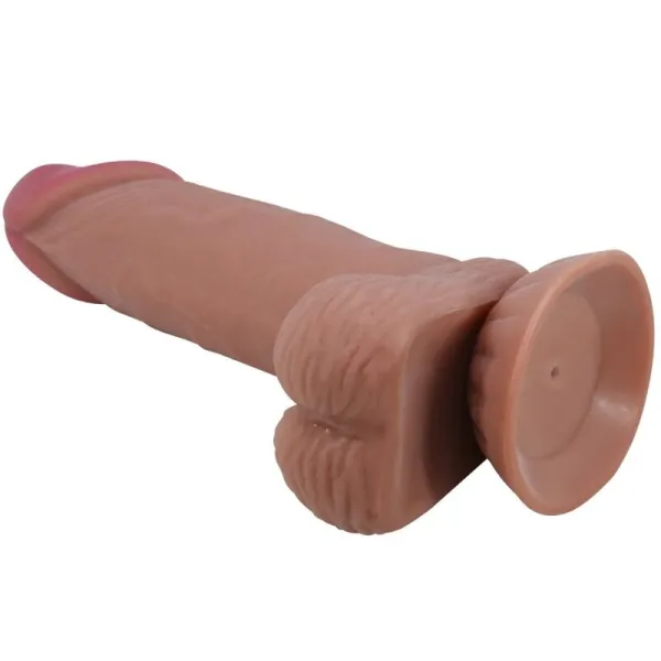 Sliding Skin Series Realistischer Dildo mit Schiebendem Braunen Hautsaugnapf 19,4 cm von Pretty Love High Grade | Fesselliebe.de