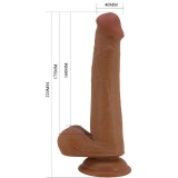 Grosser Realistischer Dildo 22 cm Braun von Pretty Love | Fesselliebe.de