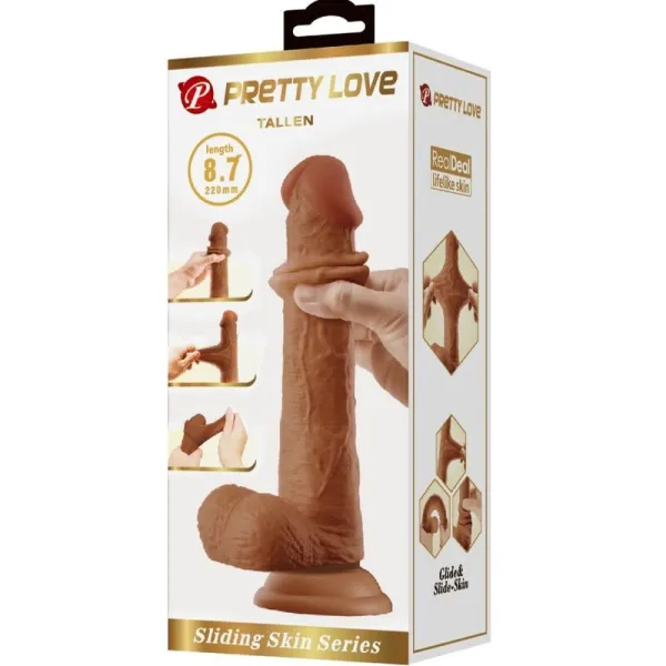Grosser Realistischer Dildo 22 cm Braun von Pretty Love | Fesselliebe.de