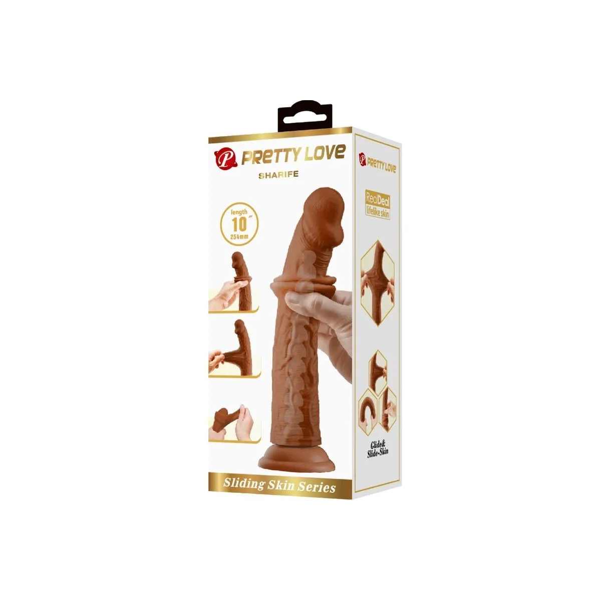 Sharife Realistischer Dildo 25 cm Braun von Pretty Love | Fesselliebe.de