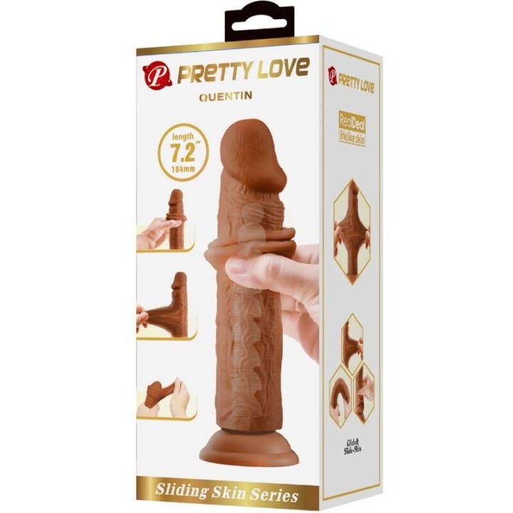 Quentin Realistischer Dildo 18 cm Braun von Pretty Love | Fesselliebe.de