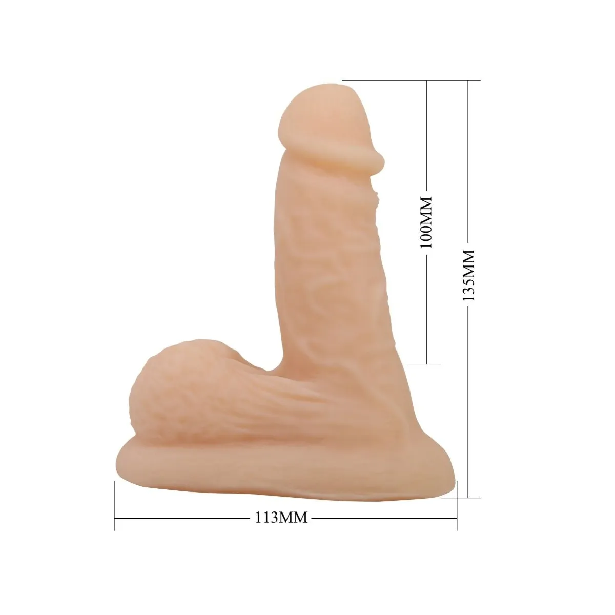Wildon Ultra Realistischer und Elastischer Dildo 10 cm Natur von Pretty Love | Fesselliebe.de