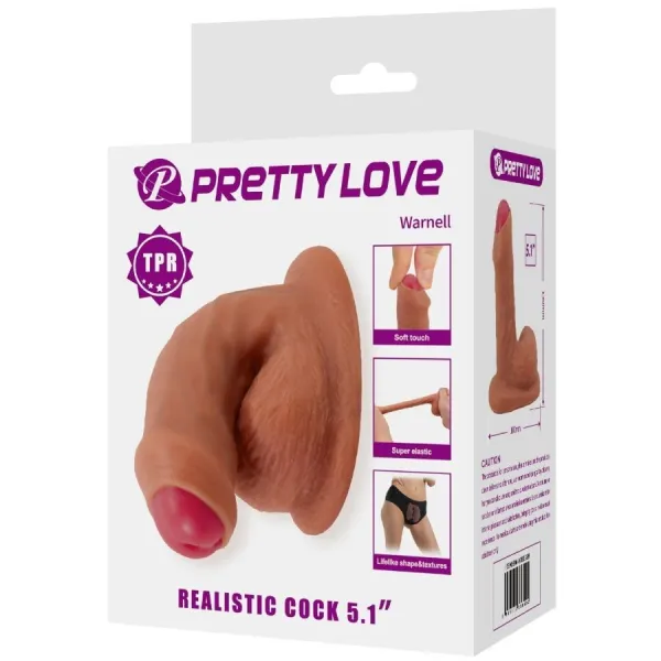 Warnell Ultra Realistischer und Elastischer Dildo 9,5 cm Mulato von Pretty Love | Fesselliebe.de