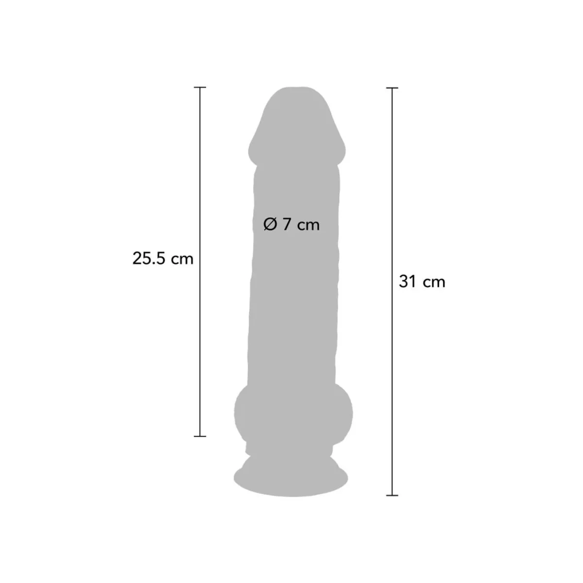 Deluxe Realistic Penis With Testicles Extra Thick 31 cm von Get Real | Fesselliebe.de