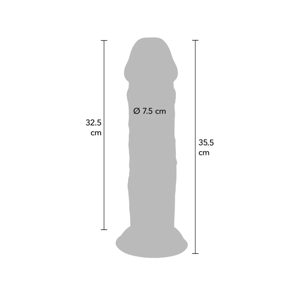 Deluxe Thick Double-Density Tpe Dong 35,5 cm von Get Real | Fesselliebe.de