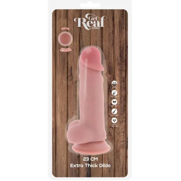 Deluxe Realistic Penis With Testicles Extra Thick 23 cm von Get Real | Fesselliebe.de
