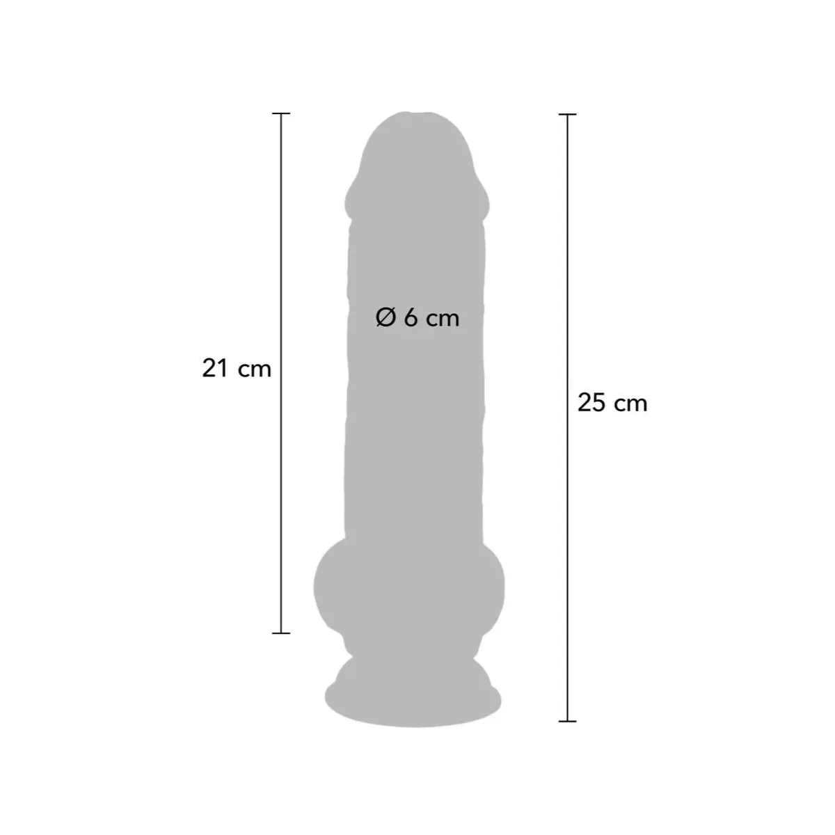 Deluxe Realistic Penis With Testicles Extra Thick 25 cm von Get Real | Fesselliebe.de