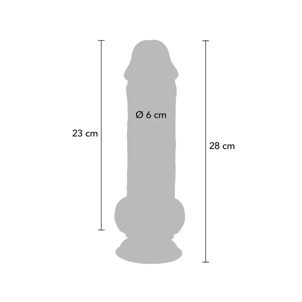 Deluxe Realistic Penis With Testicles Extra Thick 28 cm von Get Real | Fesselliebe.de