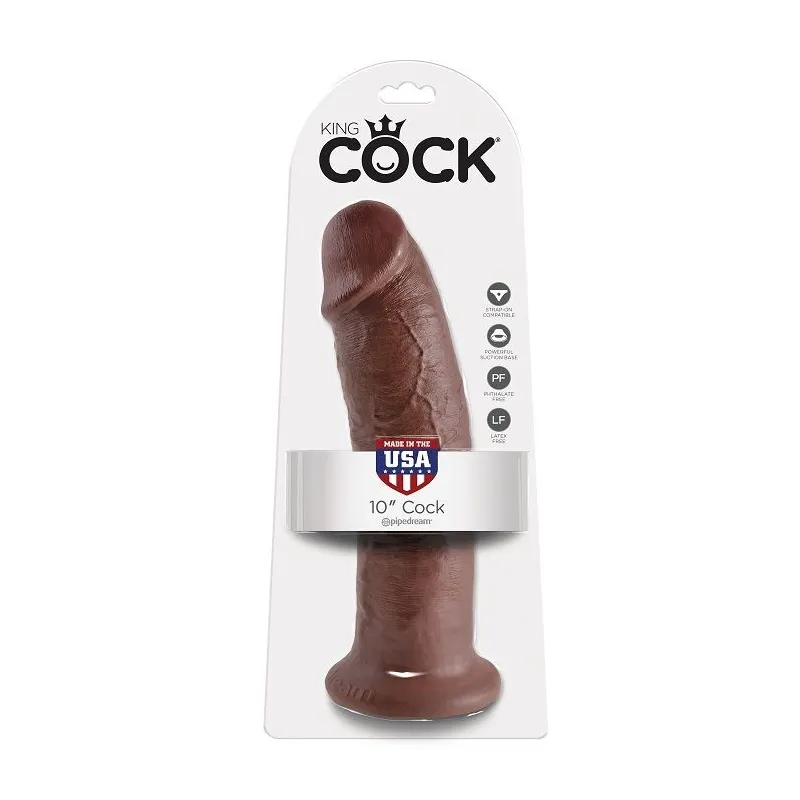 10 Dildo Braun 25,4 cm von King Cock | Fesselliebe.de