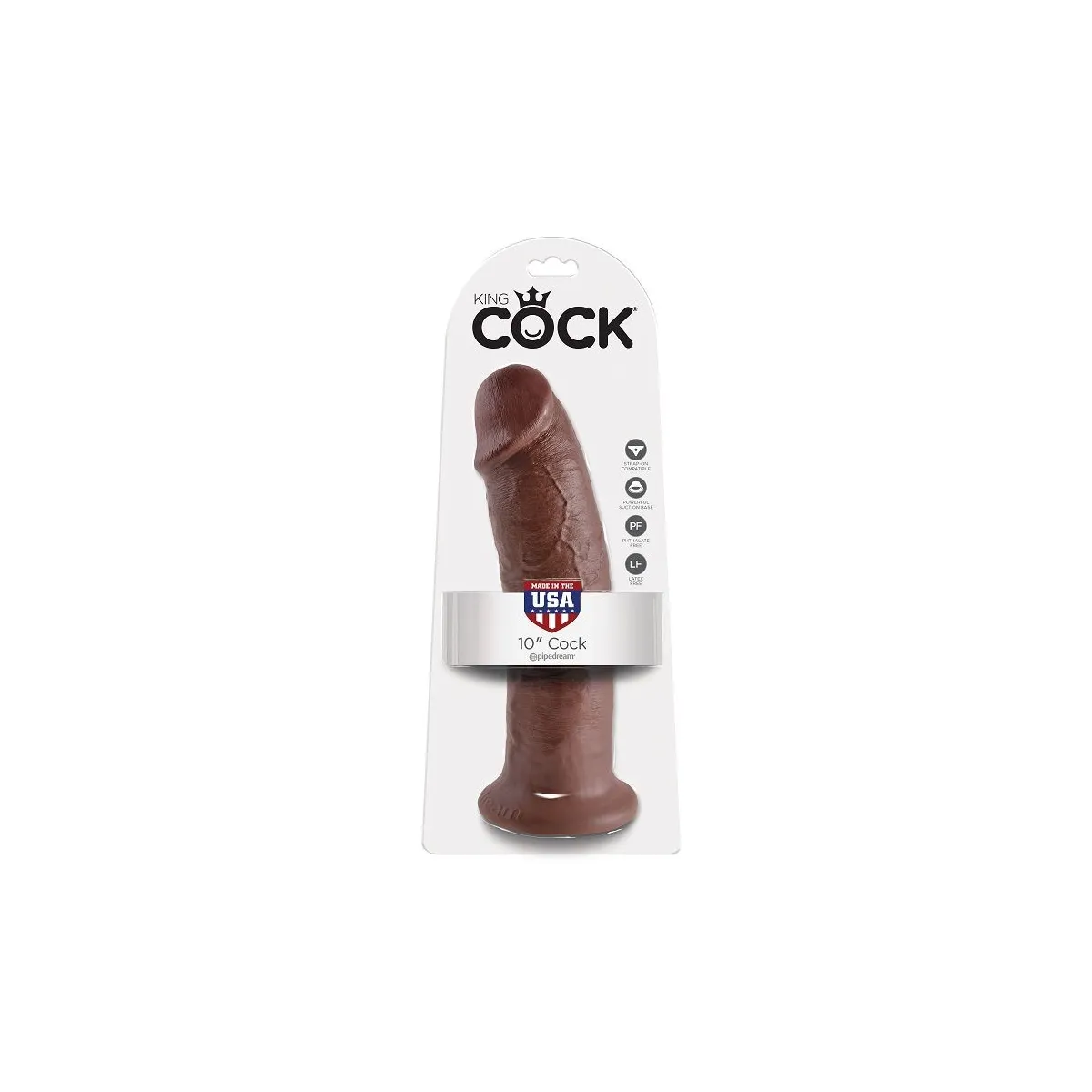 10 Dildo Braun 25,4 cm von King Cock | Fesselliebe.de