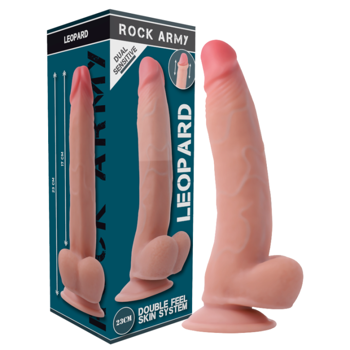 Harness + Dual Density Leopard 23 cm -O- 4,77 cm von Rock Army | Fesselliebe.de