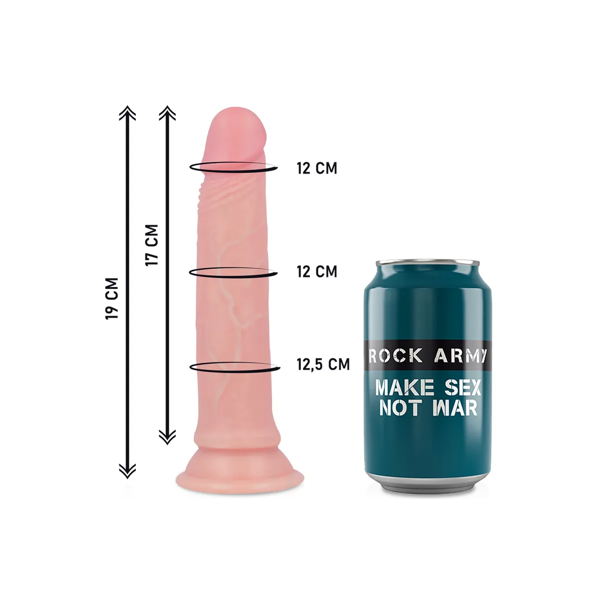 Harness + Flüssiger Silikondildo Premium Avenger 19 cm -O- 3,98 cm von Rock Army | Fesselliebe.de