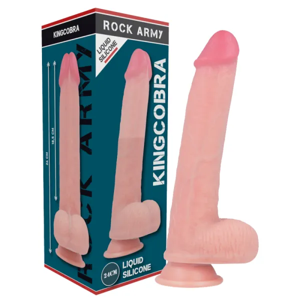 Arn S + Flüssiger Silikon Dildo Premium Kingcobra 24 cm -O- 4,77 cm von Rock Army | Fesselliebe.de