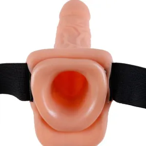 Verstellbarer Gurt mit Fernbedienung, Penis und Hoden, wiederaufladbar 17,8 cm von Fetish Fantasy Series