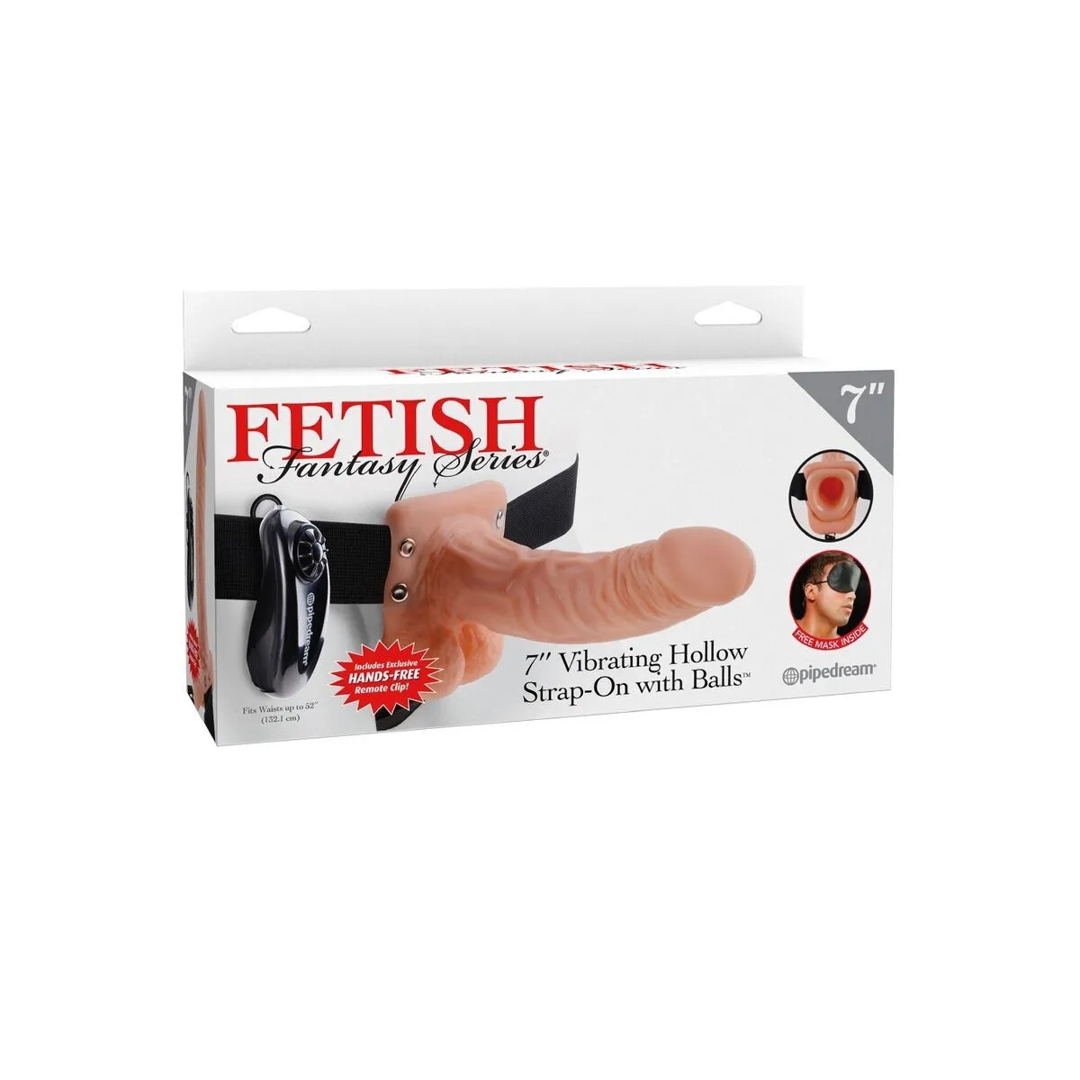 Verstellbarer Gurt mit Fernbedienung, Penis und Hoden, wiederaufladbar 17,8 cm von Fetish Fantasy Series | Fesselliebe.de