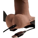 Verstellbarer Gurt mit realistischem Penis und Hoden und Vibrator, wiederaufladbar 15 cm von Fetish Fantasy Series | Fesselliebe.de