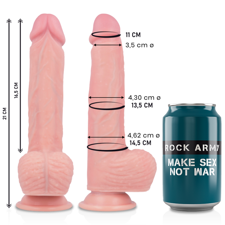 Flüssiger Silikondildo Premium Spitfire 21 cm -O- 4,62 cm von Rock Army | Fesselliebe.de