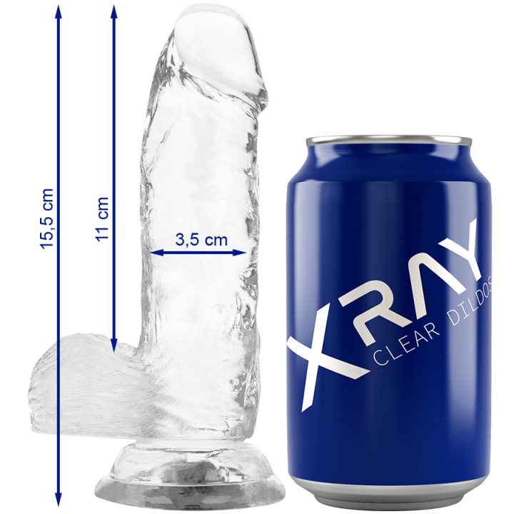 Klarer Hahn mit Bällen 15,5 cm -O- 3,5 cm von X Ray | Fesselliebe.de