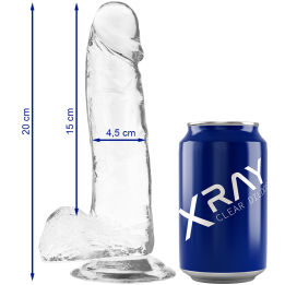 Klarer Hahn mit Bällen 20 cm -O- 4,5 cm von X Ray | Fesselliebe.de