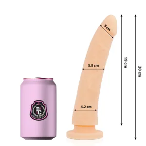 Toys natürlicher Dildo Medizinisches Silikon 20 cm -O- 4 cm von Deltaclub | Fesselliebe.de