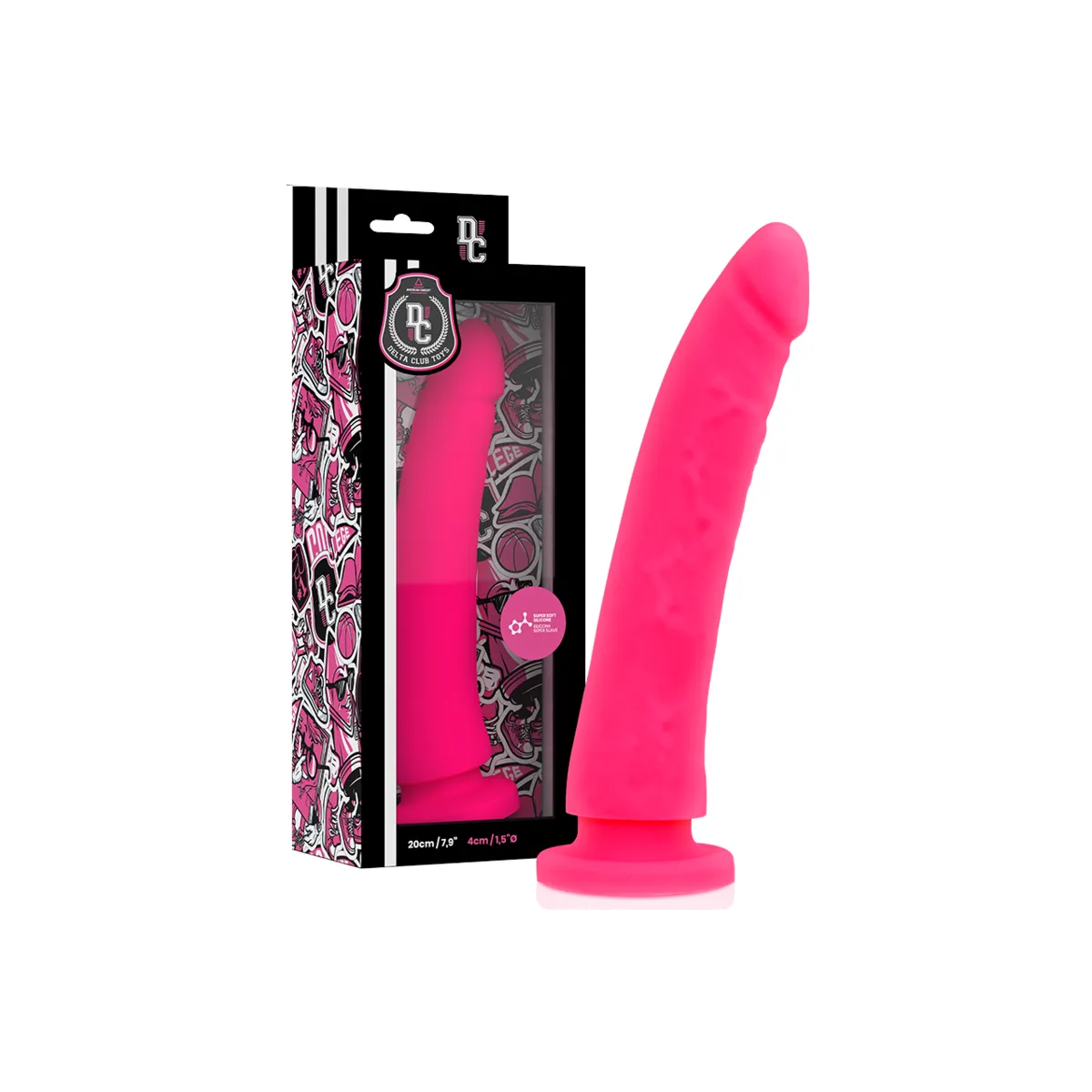 Toys Rosa Dildo Medizinisches Silikon 20 cm -O- 4 cm von Deltaclub | Fesselliebe.de
