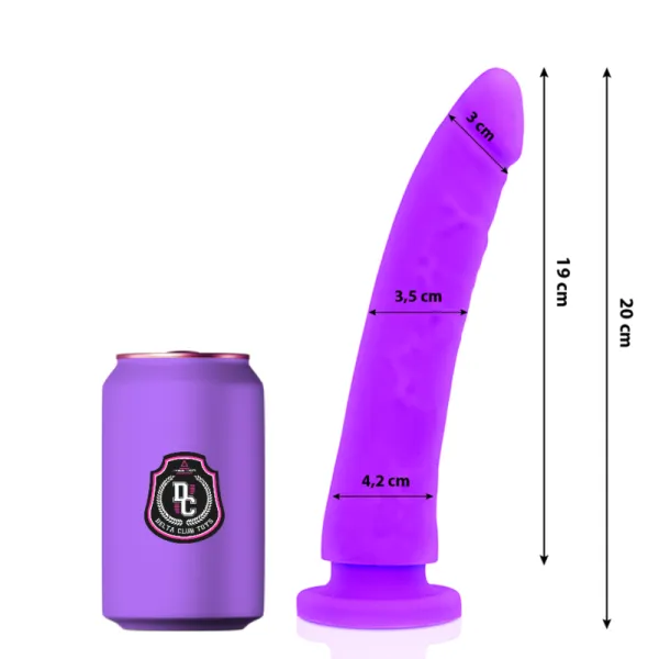 Toys Lila Dildo Medizinisches Silikon 20 cm -O- 4 cm von Deltaclub | Fesselliebe.de