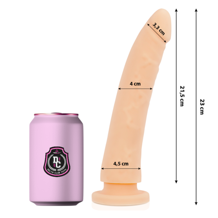 Toys natürlicher Dildo aus Medizinischem Silikon 23 cm -O- 4,5 cm von Deltaclub | Fesselliebe.de