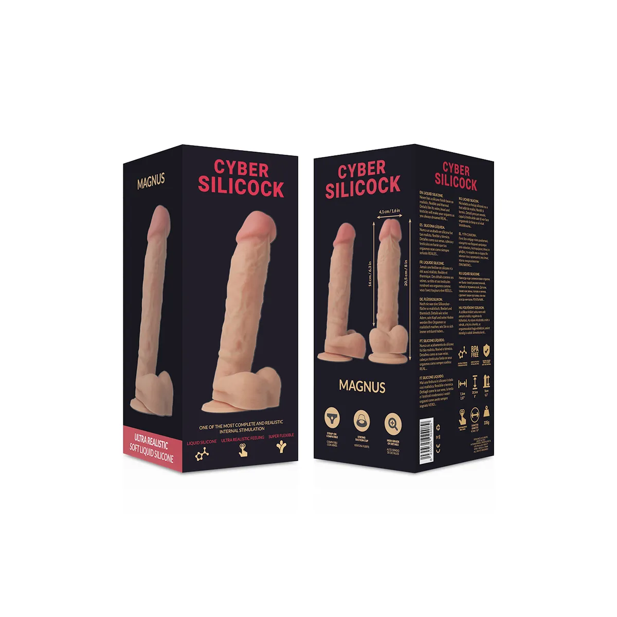 Ultra-Realistischer, Weicher Flüssiger Silikon-Dong 20,5 cm -O- 4,1 cm von Cyber Silicock | Fesselliebe.de