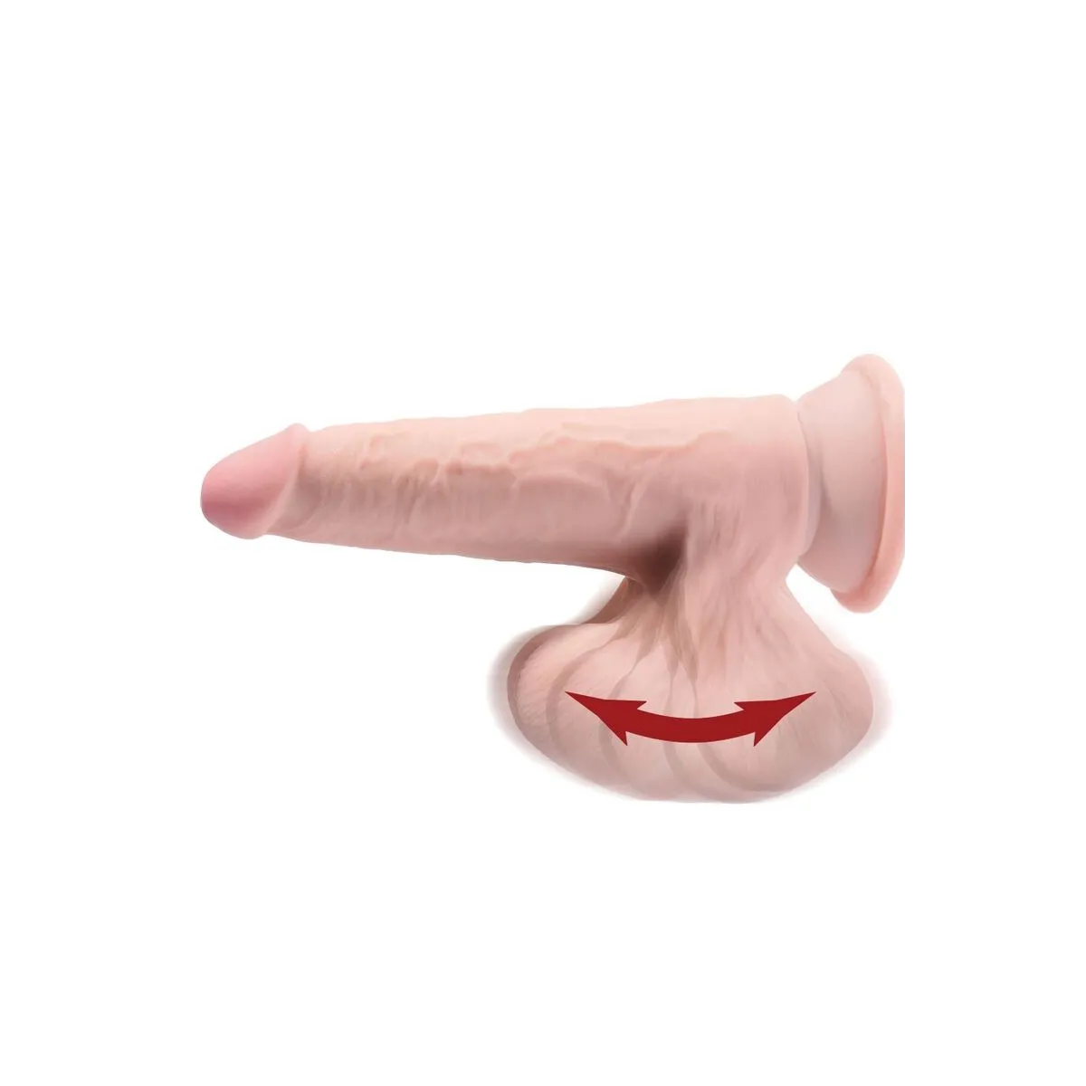 Plus 3D Dildo Swinging Balls 24,5 cm Helle Haut von King Cock Plus | Fesselliebe.de