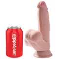 Plus 3D Dildo Swinging Balls 15,2 cm Helle Haut von King Cock Plus