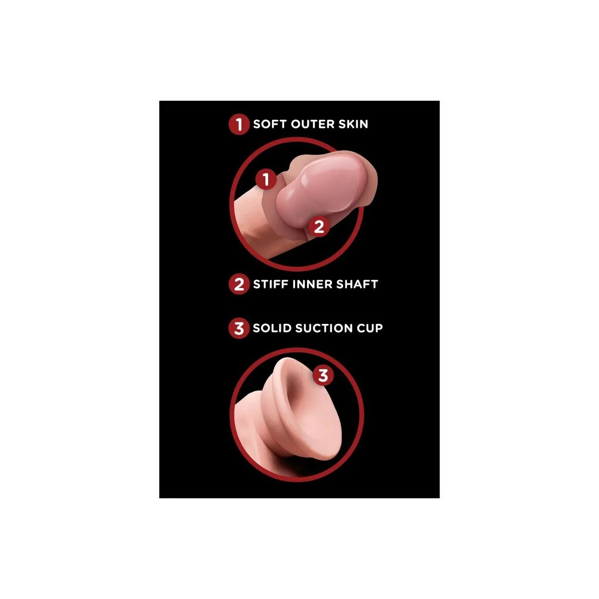 Plus 3D Dildo Swinging Balls 15,2 cm Helle Haut von King Cock Plus | Fesselliebe.de